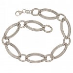 BRACCIALE DONNA CATENA IN ORO BIANCO 18 KT