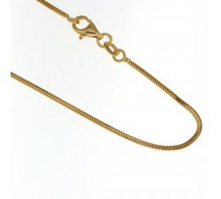 COLLANA E BRACCIALE CODA DI TOPO IN ORO GIALLO 18 KT