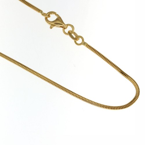 COLLANA E BRACCIALE CODA DI TOPO IN ORO GIALLO 18 KT