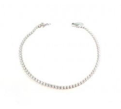 BRACCIALE TENNIS IN ORO BIANCO 18KT CON ZIRCONI BIANCHI