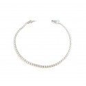 BRACCIALE TENNIS IN ORO BIANCO 18KT CON ZIRCONI BIANCHI