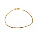 BRACCIALE CODA DI TOPO IN ORO GIALLO 18 KT