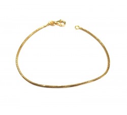 BRACCIALE CODA DI TOPO IN ORO GIALLO 18 KT