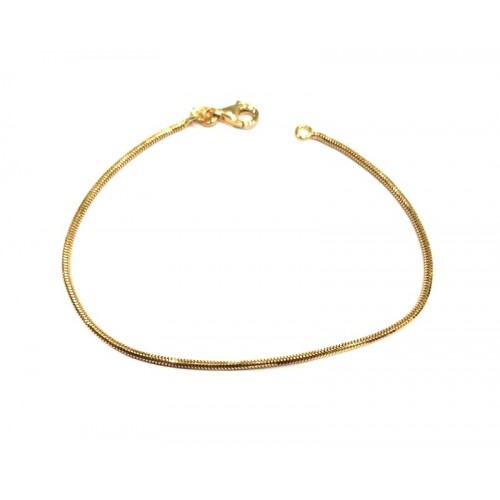 BRACCIALE CODA DI TOPO IN ORO GIALLO 18 KT