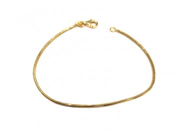 BRACCIALE CODA DI TOPO IN ORO GIALLO 18 KT
