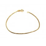 BRACCIALE CODA DI TOPO IN ORO GIALLO 18 KT