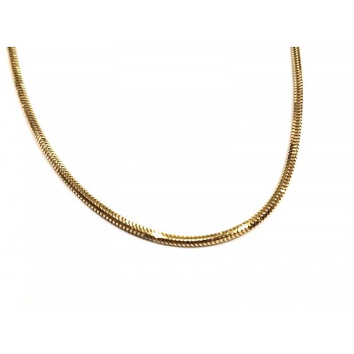 COLLANA CODA DI TOPO IN ORO GIALLO 18 KT CM 60