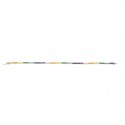 BRACCIALE TENNIS UNISEX IN ORO BIANCO 18KT CON ZIRCONI MULTICOLOR ARCOBALENO