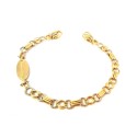 BRACCIALE CATENA IN ORO GIALLO E BIANCO 18 KT