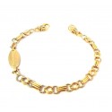 BRACCIALE CATENA IN ORO GIALLO E BIANCO 18 KT