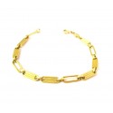 BRACCIALE UOMO CATENA A PIASTRE IN ORO GIALLO 18 KT 