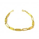 BRACCIALE UOMO CATENA A PIASTRE IN ORO GIALLO 18 KT 