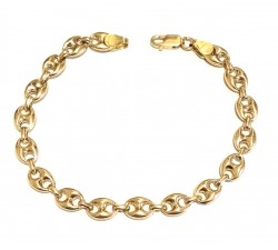 BRACCIALE CATENA MARINA MARINARA IN ORO GIALLO 18 KT 