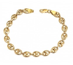 BRACCIALE CATENA MARINA MARINARA IN ORO GIALLO 18 KT