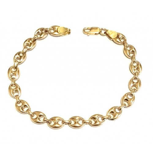 BRACCIALE CATENA MARINA MARINARA IN ORO GIALLO 18 KT 