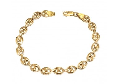 BRACCIALE CATENA MARINA MARINARA IN ORO GIALLO 18 KT