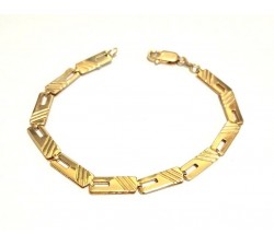 BRACCIALE PIASTRINA UOMO ORO GIALLO 18 KT