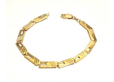 BRACCIALE PIASTRINA UOMO ORO GIALLO 18 KT