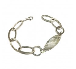 BRACCIALE CATENA DONNA IN ORO BIANCO 18 KT