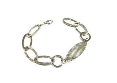 BRACCIALE CATENA DONNA IN ORO BIANCO 18 KT