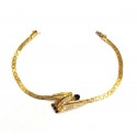 BRACCIALE DONNA IN ORO GIALLO 18 KT CON ZIRCONI E ZAFFIRI