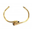 BRACCIALE DONNA IN ORO GIALLO 18 KT CON ZIRCONI E ZAFFIRI