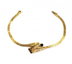 BRACCIALE DONNA IN ORO GIALLO 18 KT CON ZIRCONI E ZAFFIRI