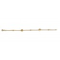 Bracciale da donna in oro giallo 18 kt con charm fiore