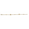 Bracciale da donna in oro giallo 18 kt con charm fiore