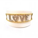 BRACCIALE IN ORO GIALLOBRACCIALE IN ORO GIALLO BIANCO 18 KT LOVE CON DIAMANTIBIANCO 18 KT LOVE CON BRILLANTINI