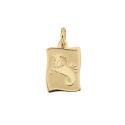 CIONDOLO MEDAGLIETTA CAPRICORNO SEGNO ZODIACALE IN ORO GIALLO 18 KT+ COLLANA OMAGGIO