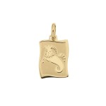 CIONDOLO MEDAGLIETTA CAPRICORNO SEGNO ZODIACALE IN ORO GIALLO 18 KT+ COLLANA OMAGGIO