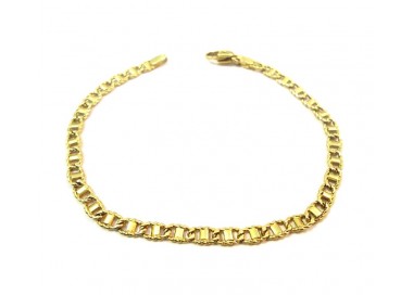 BRACCIALE CATENA UOMO IN ORO GIALLO 18 KT