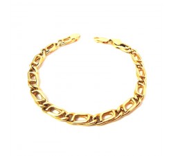 BRACCIALE CATENA GRUMETTA IN ORO GIALLO 18 KT UNISEX
