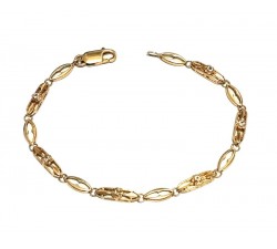 BRACCIALE DA DONNA IN ORO GIALLO 18 KT CON ZIRCONI TAGLIO BRILLANTE