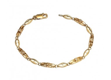 BRACCIALE DA DONNA IN ORO GIALLO 18 KT CON ZIRCONI TAGLIO BRILLANTE