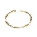 BRACCIALE DA DONNA IN ORO GIALLO 18 KT CON ZIRCONI TAGLIO BRILLANTE