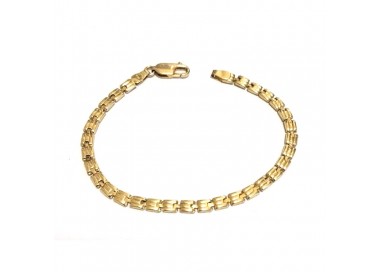 BRACCIALE UOMO ORO GIALLO 18 KT MODELLO SCATOLATO