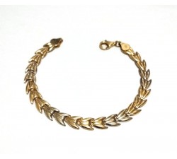 BRACCIALE IN ORO BIANCO E GIALLO 18 KT