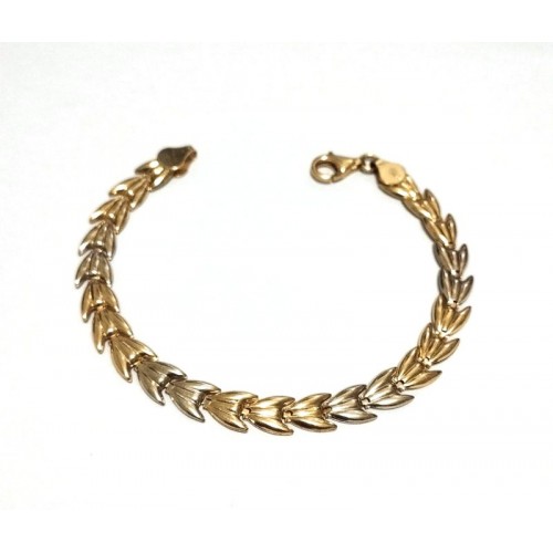 BRACCIALE IN ORO BIANCO E GIALLO 18 KT