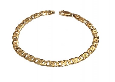 BRACCIALE CATENA PERNICE UOMO ORO GIALLO 18 kT