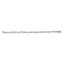 BRACCIALE DONNA CATENA DI CUORI CUORE ORO GIALLO 18 KT