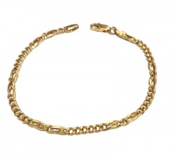 BRACCIALE UOMO CATENA PERNICE GIALLO 18 KT