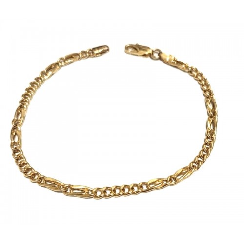 BRACCIALE UOMO CATENA PERNICE GIALLO 18 KT