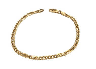 BRACCIALE UOMO CATENA PERNICE GIALLO 18 KT