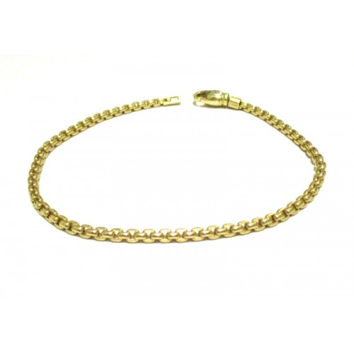 BRACCIALE UOMO CATENA ROLO'IN ORO GIALLO 18 KT