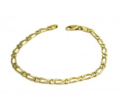 BRACCIALE UOMO CATENA ALTERNATA IN ORO GIALLO 18 KT