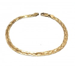 BRACCIALE UOMO DONNA INTRECCIO IN ORO GIALLO 18 KT