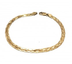 BRACCIALE UOMO DONNA INTRECCIO IN ORO GIALLO 18 KT