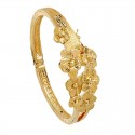 BRACCIALE RIGIDO DA DONNA IN ORO GIALLO 18 KT CON FIORI